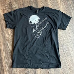 Black Graphic Band Tee - Slash Signature Design Guns Rise X-Large